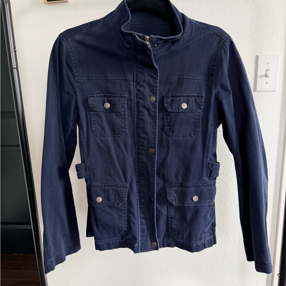 LOFT Dark Blue Utility Jacket